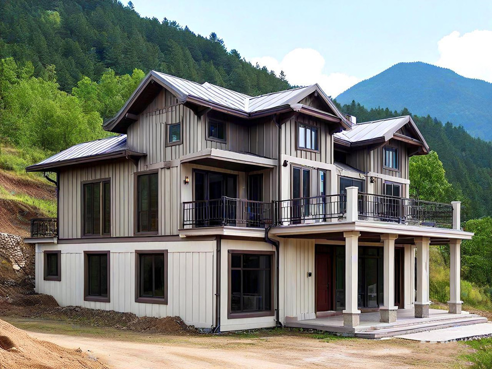 山區搭建好的輕鋼別墅 山區搭建好的輕鋼別墅